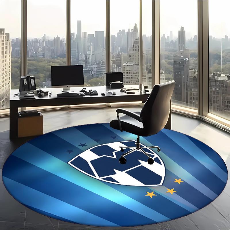Club De Fútbol Monterrey (1) Round Office Rug Decorative Floor Rug for Office Bedroom Living Room and Home Space