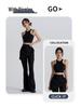 High-Waist Butt-Lifting Yoga Pants with Skirt Overlay for Women - Flared, Tight-Fitting, Anti-Exposure Fitness & Pilates Wear