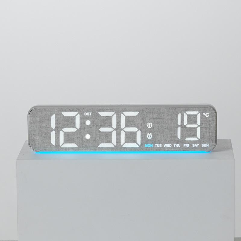 Premium LED Desk Clock: Elegant Silent Alarm for Living Room Tabletop