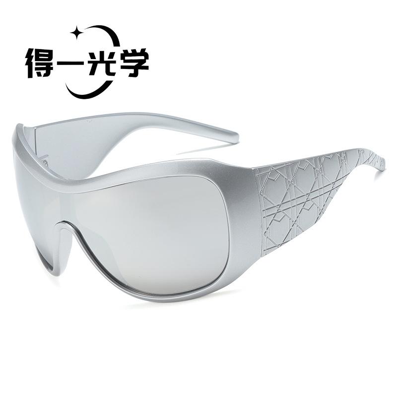 YK mask oversized frame sunglasses women's European and American trend ins sunglasses outdoor fashion one-piece sports sunglasses