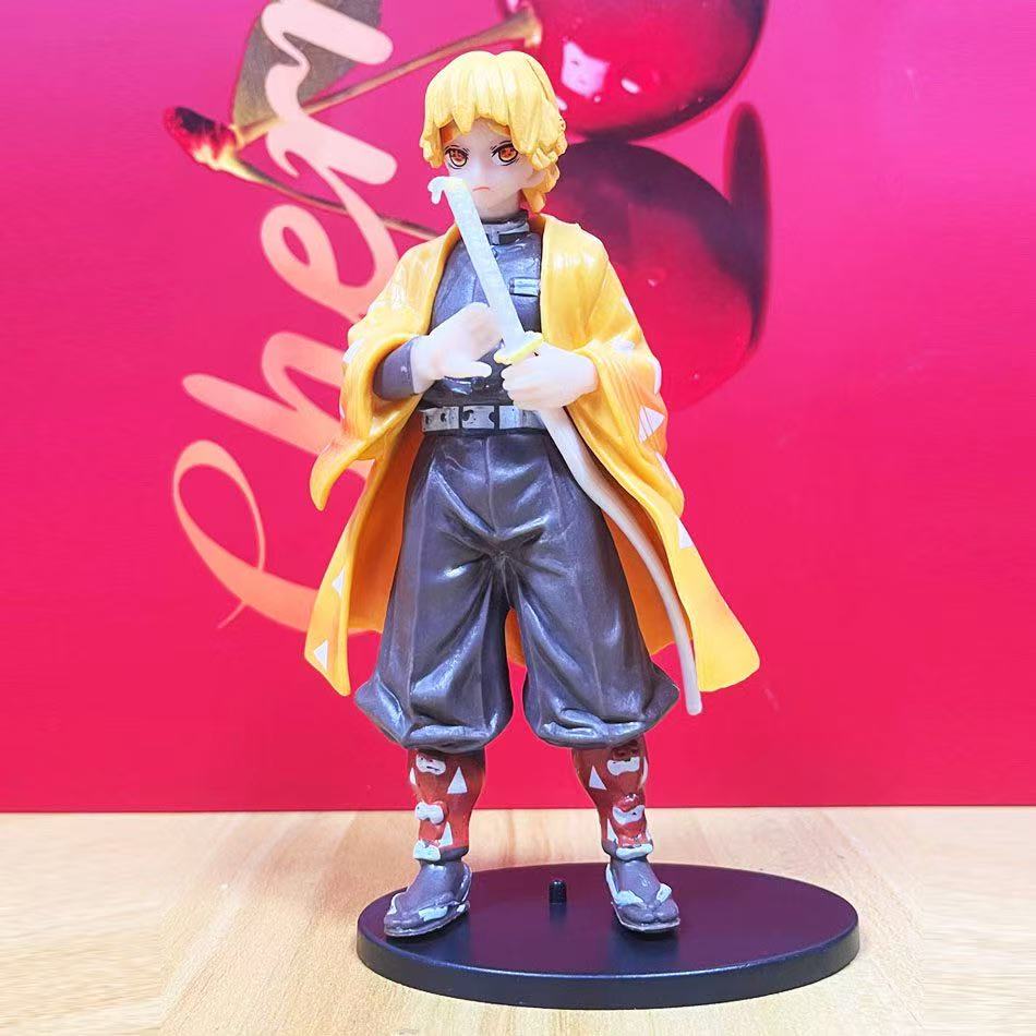 @Anime Demon Slayer Kimetsu no Yaiba Figure Kamado Tanjirou Action Figure Agatsuma Zenitsu Nezuko Warrior PVC Model Toys**