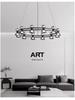 Modern Italian Minimalist Glass Chandelier for Living Room or Bar
