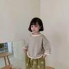 Kids Sweatshirt Girls' Long Sleeved Striped Top Children's Loose T-shirt