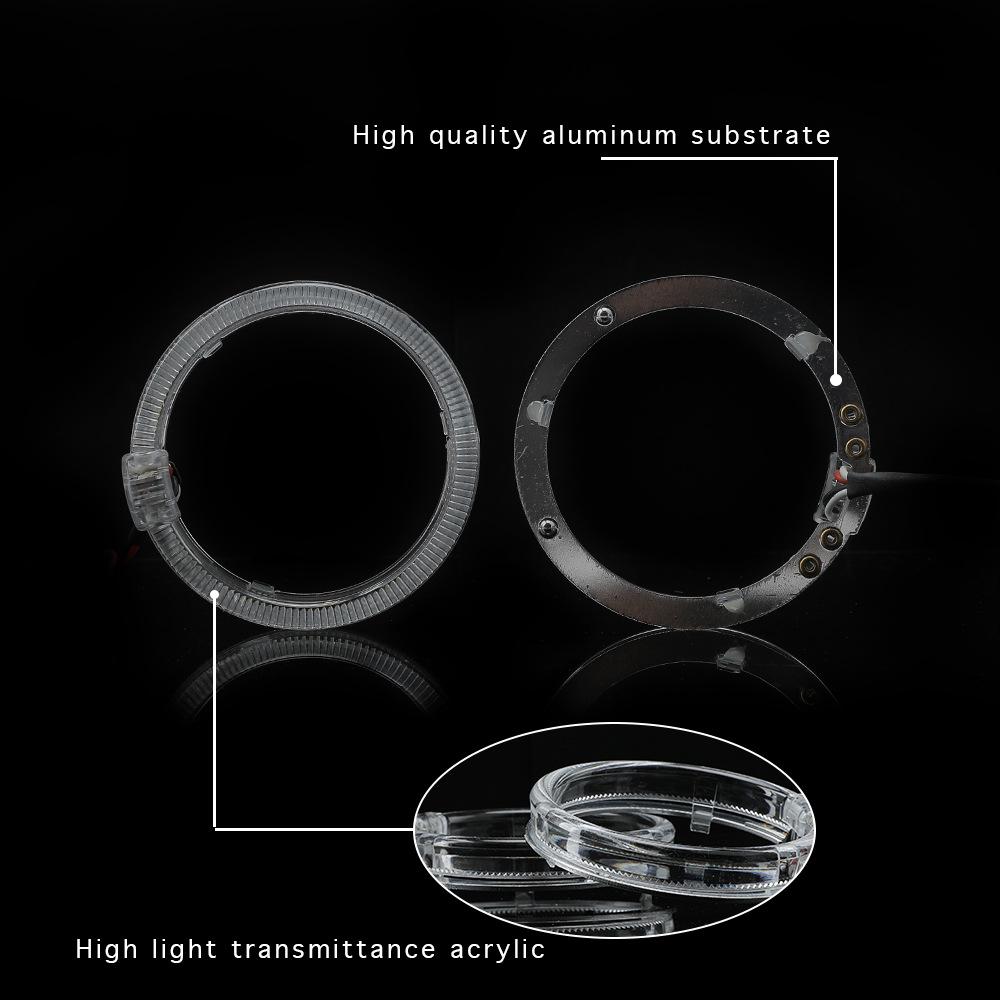 Universal LED Dual Lens Angel Eye Fog Light with High Brightness for Daytime Running and Enhanced Visibility
