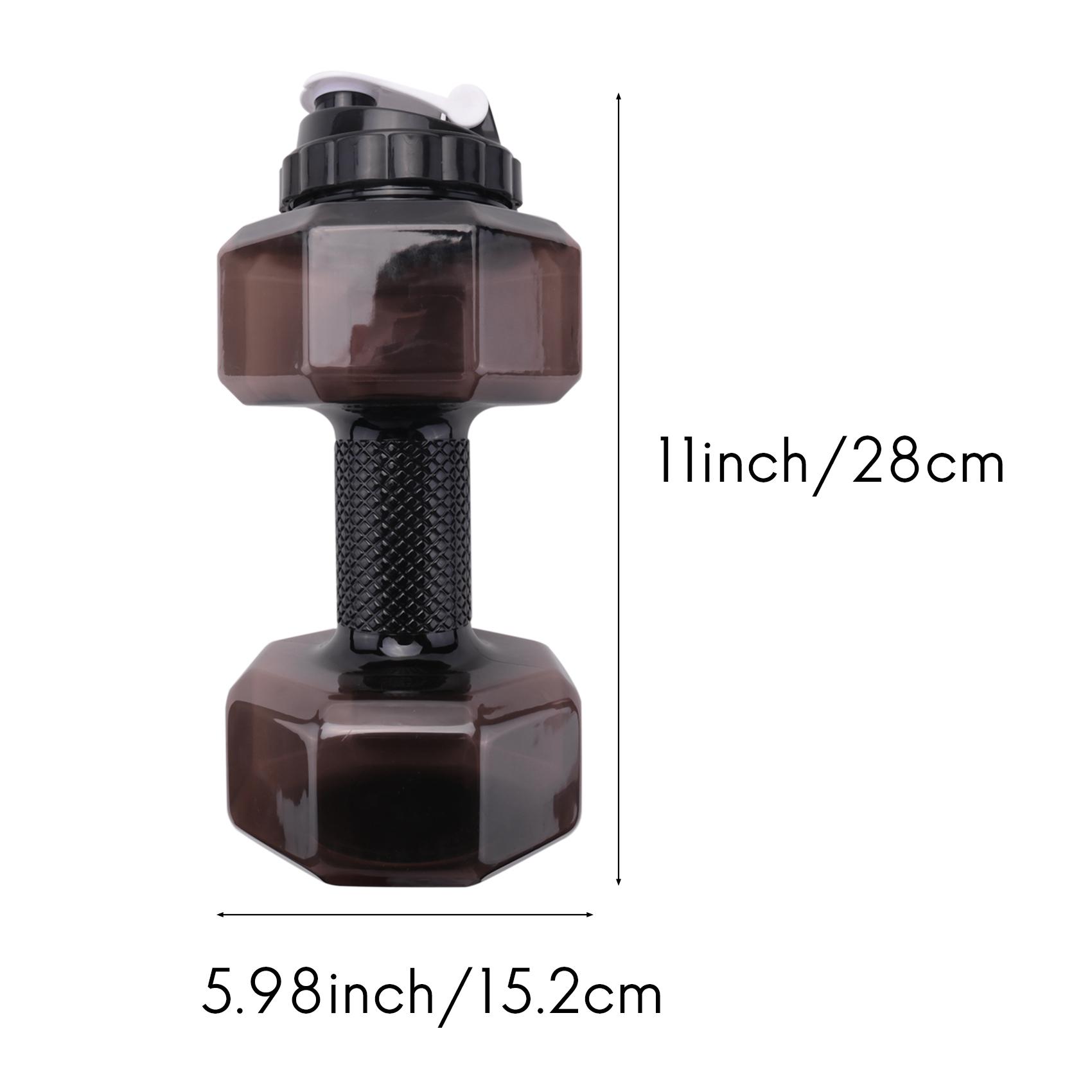 

Good-75 Oz (2.2 L) Dumbbell Shaped Water Bottle Big Capacity BPA Free Flip Top Leak Proof Lid чёрный