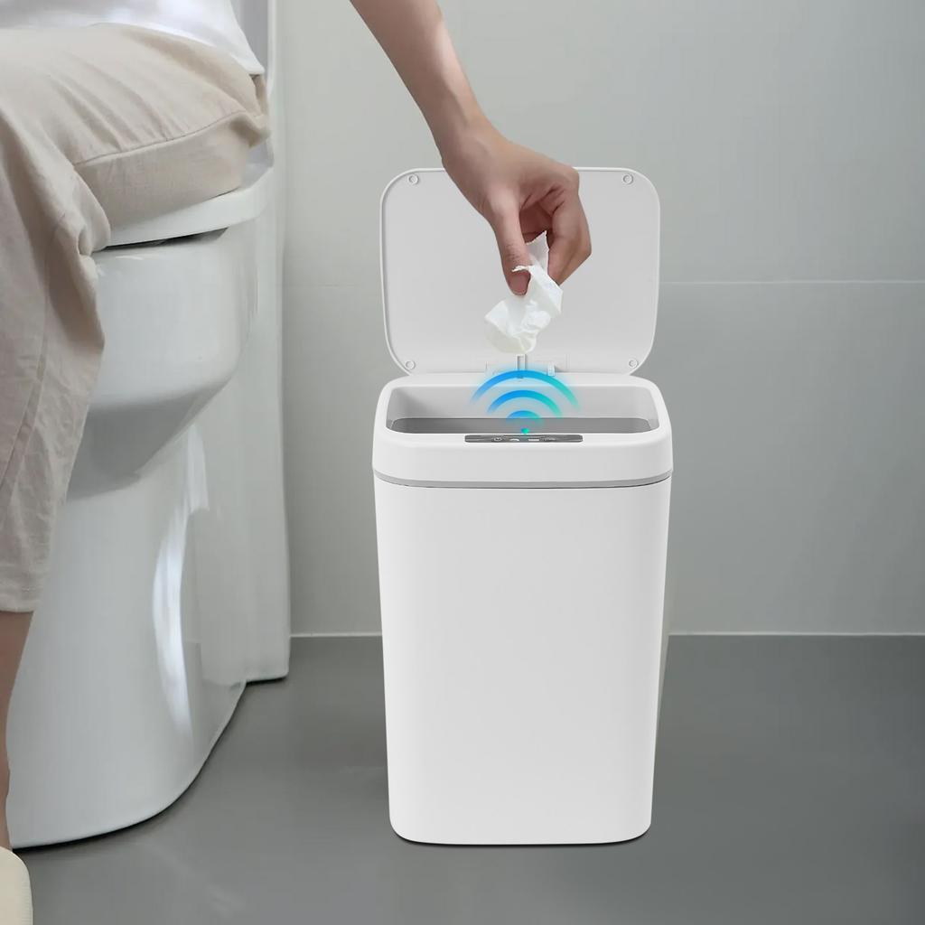 16L Intelligent Sensor Trash Can Waste Bin, Sensor Trash Can IPX5 For Kitchens, Bathrooms, Bedrooms, Living Rooms, Offices