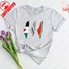 Freedom Map Graphic Unisex Cotton Tshirt Premium Round Neck Tee For Summer With Minimalist Landscape Silhouette Design Summer