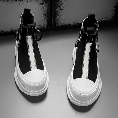 2024 Herbst Herrenschuhe Neuer Trend Dicke Sohle Explosion Koreanische Version von High Top Freizeit Canvas Schuhe