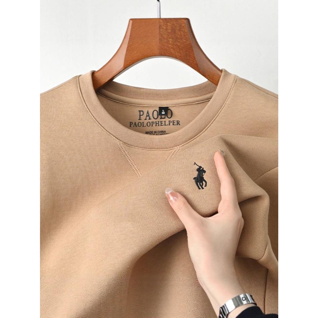 STORN Zimowe Męskie Ciepłe Bluzki Męskie Zimowe Termiczne z Długim Rękawem z Okrągłym Dekoltem Modna Koszulka