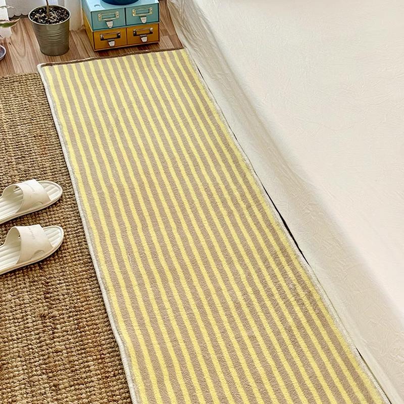 

Ковер Длинная Полоса Прикроватный для Спальни Японский Корейский Простой Стиль Полосатый Коврик для Пола Балкон Окно Мягкий Плюшевый Ковры для Дома 40x120cm
