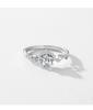 Modian S925 Sterling Silver Zircon Ring: Elegant Korean-Style Women's Wedding Ring with Hollow Design.