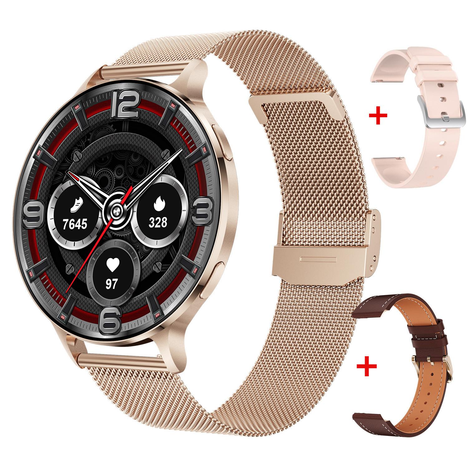 

Women KM100 Smart Watch Ultra Thin AMOLED Screen Wristwatch BT Calling Fashion Fitness Sports Ladies Smartwatch золотой