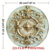 Runde Metall-Wandkunst D Barock-Blumen-Willkommensschild UV-bedruckte Dekoration in