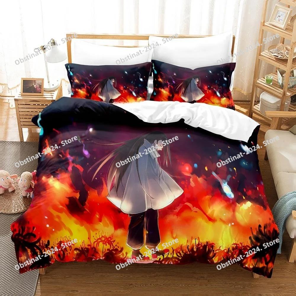 Personality 3D Printing Shaman King Bedding Set Cartoon Anime three-piece Set Adult Kid Bedroom Duvet Cover Sets Home Textiles