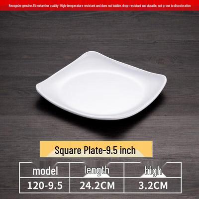 Assiette de service carrée rapide pour restauration