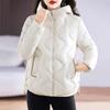 Cotton Jacket Women's Short Style Shiny and Fashionable, Slimming and Lightweight Hooded Cotton Jacket Women's Cotton Coat Jacket Jacket