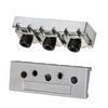 Guitar Lock Nut Electric Guitar Metal String Locking Nut with Mounting Screws and Wrench for Tremolo Bridge Lock System