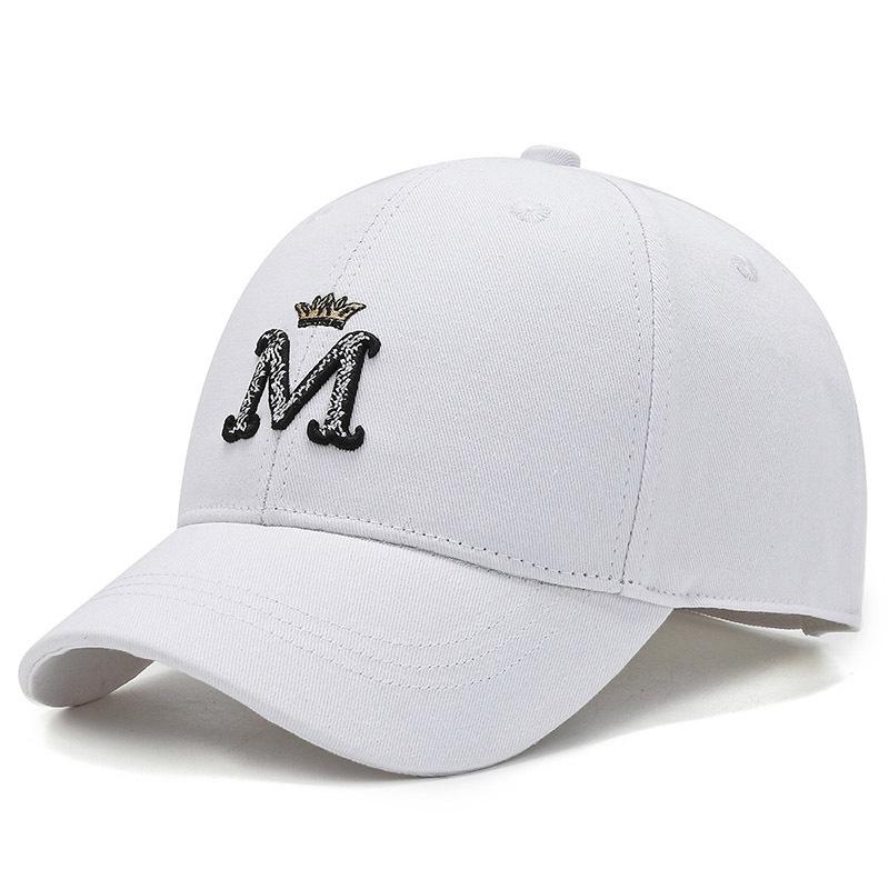 Hat M Standard Embroidered Baseball Cap Korean Fashion Simple Hat Short Brim Sun Hat, Sunshade Sun Protection Hat Equestrian Hat Tide