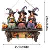 Witch 2D Flat Keys Holder Wall Decoration Accessories Hook Vintage Outdoor Garden   Flat Wall-Mounted Keys Holder Halloween Deco