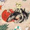 Japanese Ukiyo-e Whale Beach Towel Large Beach Towel Super Absorbent Suitable for Beach Pool Camping Summer Gift for Friends