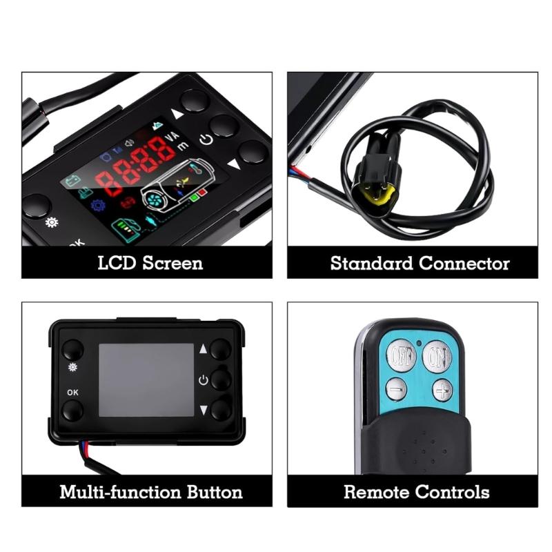 Universal LCD Remote Controller For 2kw 5kw 8kw 12V 24V Diesels Parking Heaters With Programmable Timer And Temperature Adjustment
