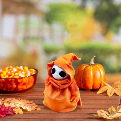 Sensenmann Entenstatue 3D-gedruckt Halloween Umhang Geist Ente Sammlerfigur für Halloween Heim Büro Schreibtischdeko