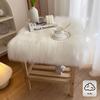 Plush Rug Cushion for a Stool, a Decorative Mat for The Tabletop, Soft And Fluffy Faux Sheepskin Carpet, Plush Mat for Dining And Office Tables