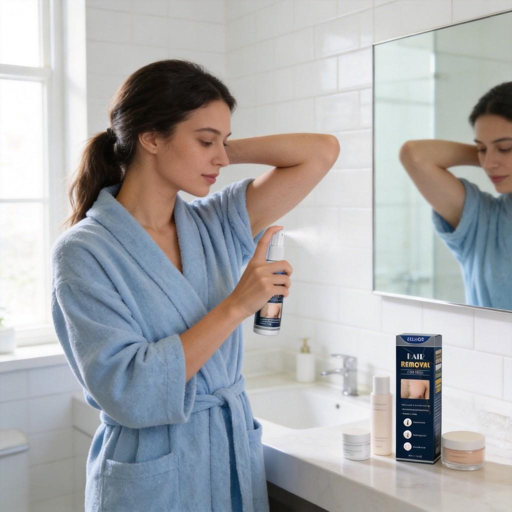 Spray Depilatorio Corporal Para Mujeres Niebla Depilatoria Suave de Acción Rápida Para Zonas Sensibles