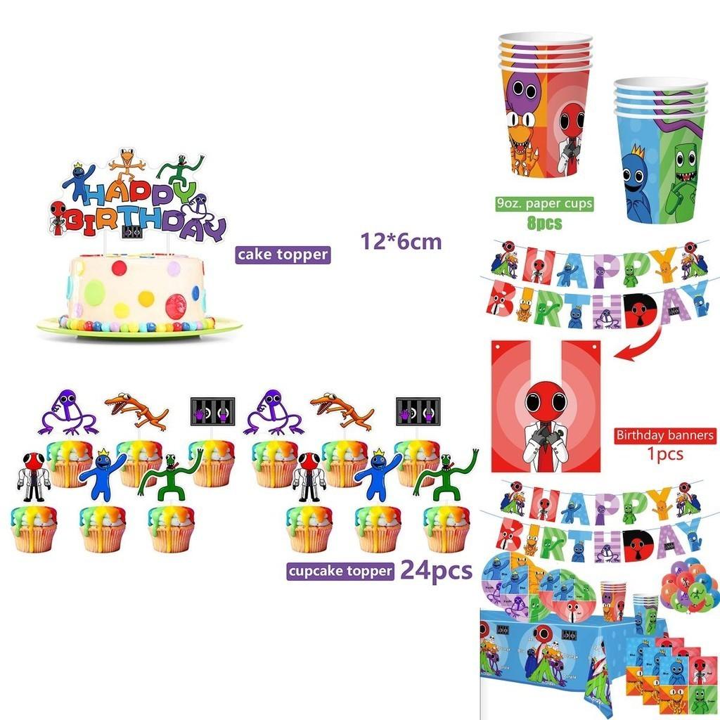 Roblox Rainbow Friends Birthday Party Supplies Complete Kit With Balloons Cake Topper Banner And More!