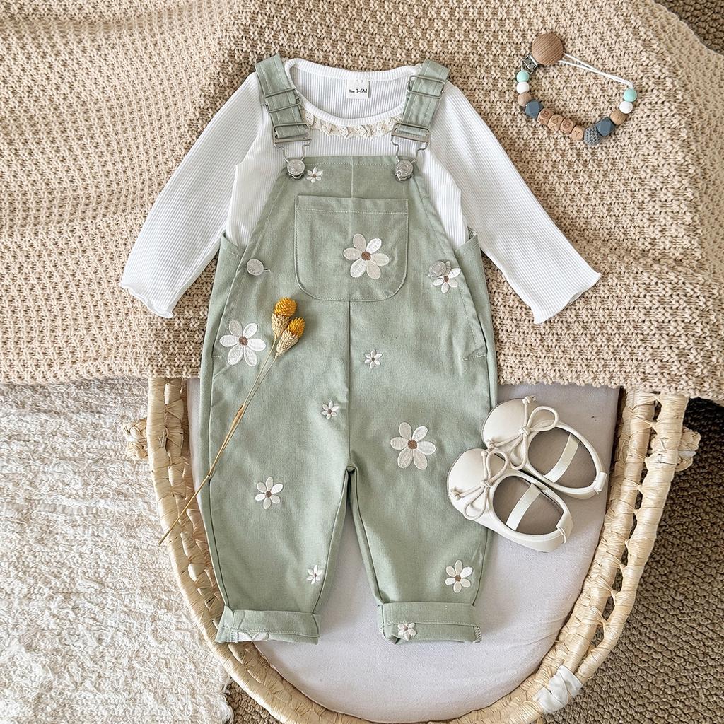 Baby Girl Romper Set, Fashion Overalls Jumpsuit Infant Outfit Home Outdoor One Piece Bodysuit