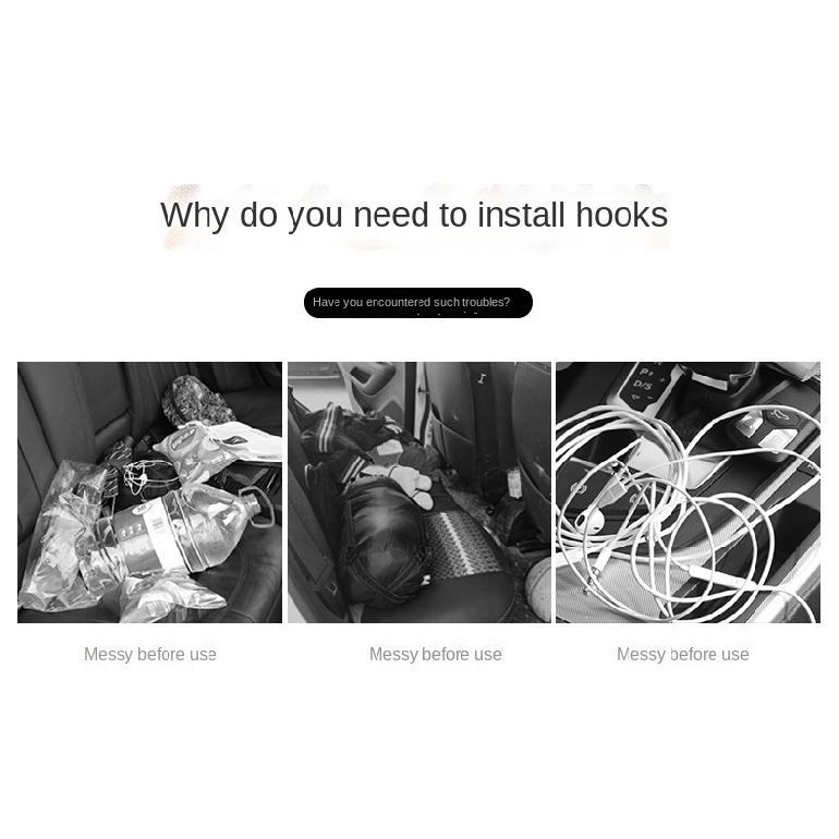 Mini Hook In The Car Center Console Seat Back Camellia, Bear, Multi-functional Storage ABS Data Cable Small Hook Auto