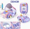 Float for Float with Cute Super Sports Car Removable For Water Outdoor Kids, Foot-In Handle, Print, Float, SPF50+, Sunshade, Kids, Boys, Girls, Ocean,