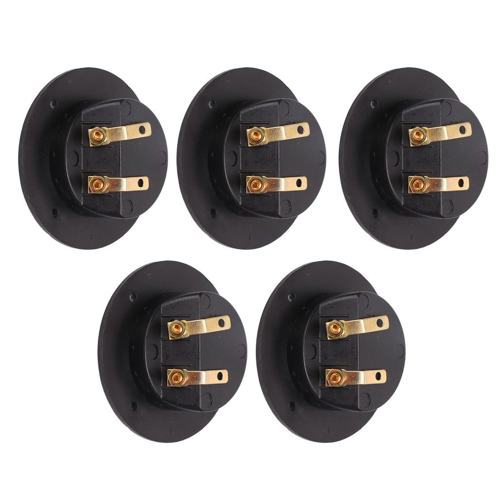 5Pcs 2 Way Stereo Speaker Box Terminal Cup Double Binding Posts for Car RV Yacht Audio