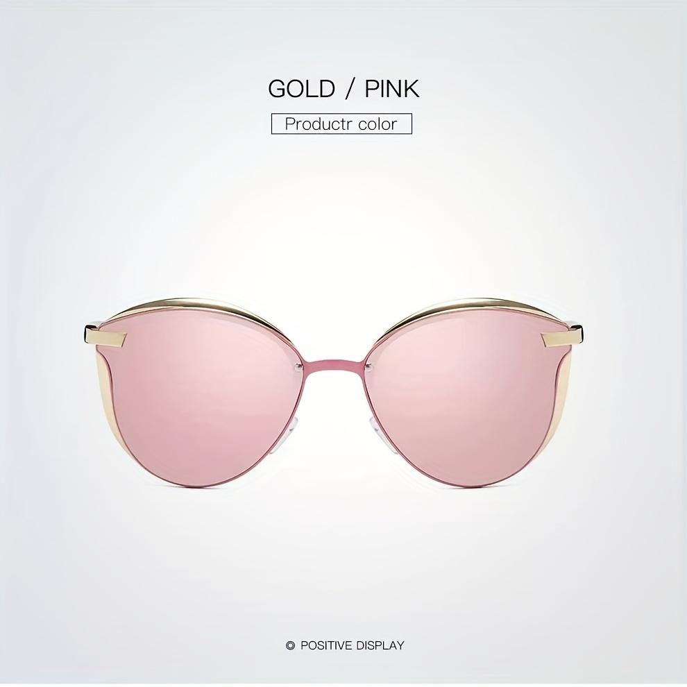 New Fashion Multi-Color Glasses - Stylish Blue & Golden Design Lightweight Zinc Alloy Frame Perfect For Summer & Commute