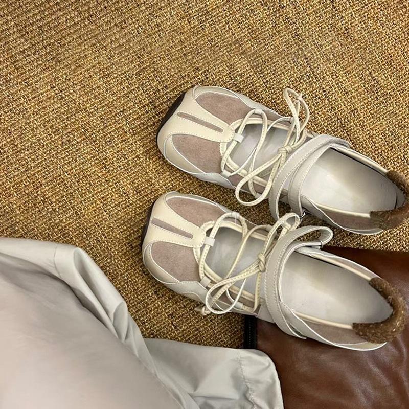 Dream Maker - Rebellious Ballet Velcro Mary Jane Shoes 3cm Versatile Soft Sole Comfortable Single Shoes Women's 2025 New