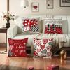 Sofa Cushion Cover Valentine's Day Print Sofa Cushion Cover Heart Letter Cushion Cover