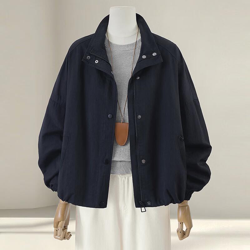 Sibaishe Women's Autumn Stand-Collar Trench Coat
