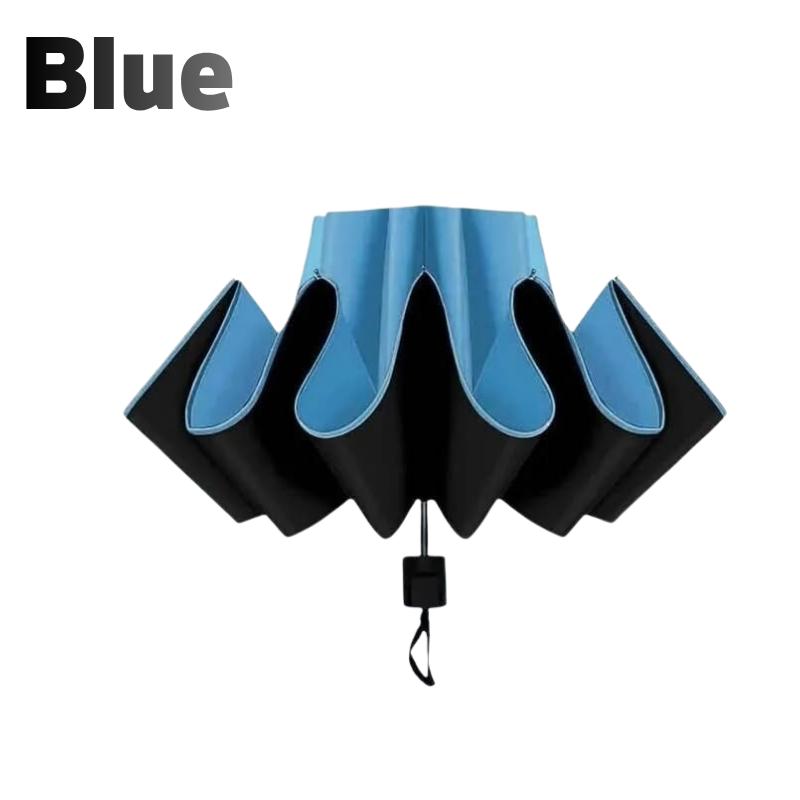 

Oversize Manual Fold Umbrella UV Protection Rain or Sun Travel Umbrella Large Arc Windproof Sunshade Parasol for Outdoor Use Iron&8K синий