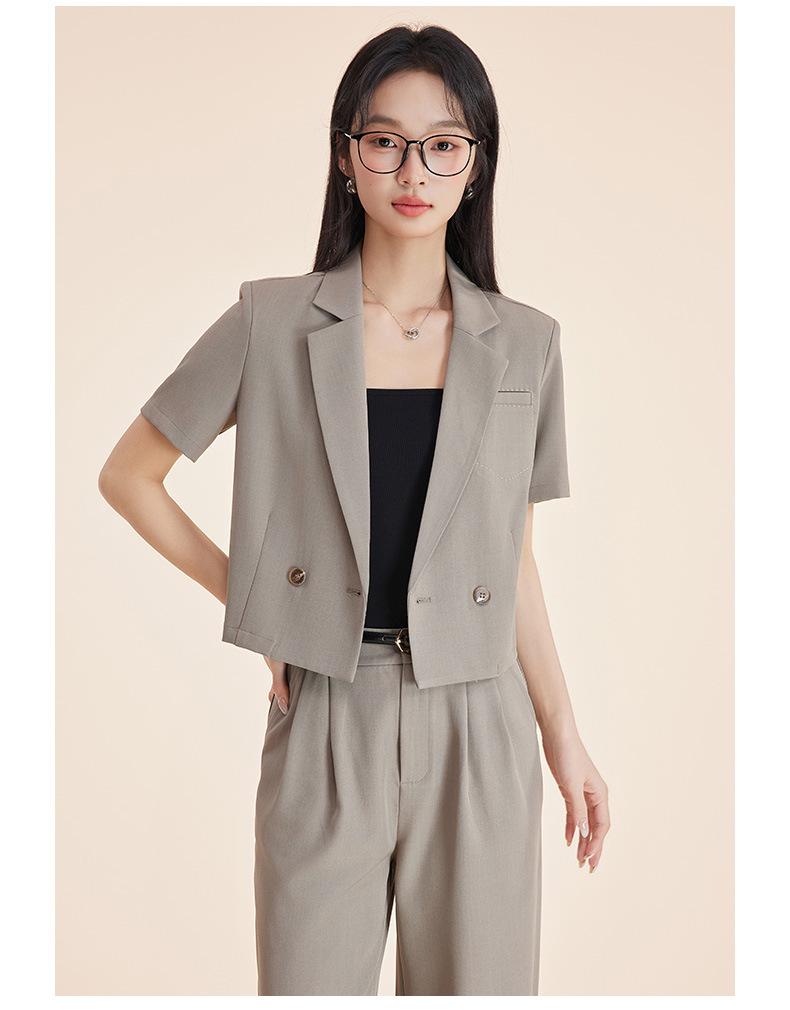 Women's 2025 Thin Short Sleeve Blazer Suit - Summer High-End Professional Wear