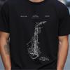Vintage 1936 Us Patent Saxophone T Shirt For Saxophonist Musician Band Jazz Music Lover Vintage Stylish Streetwear Soft