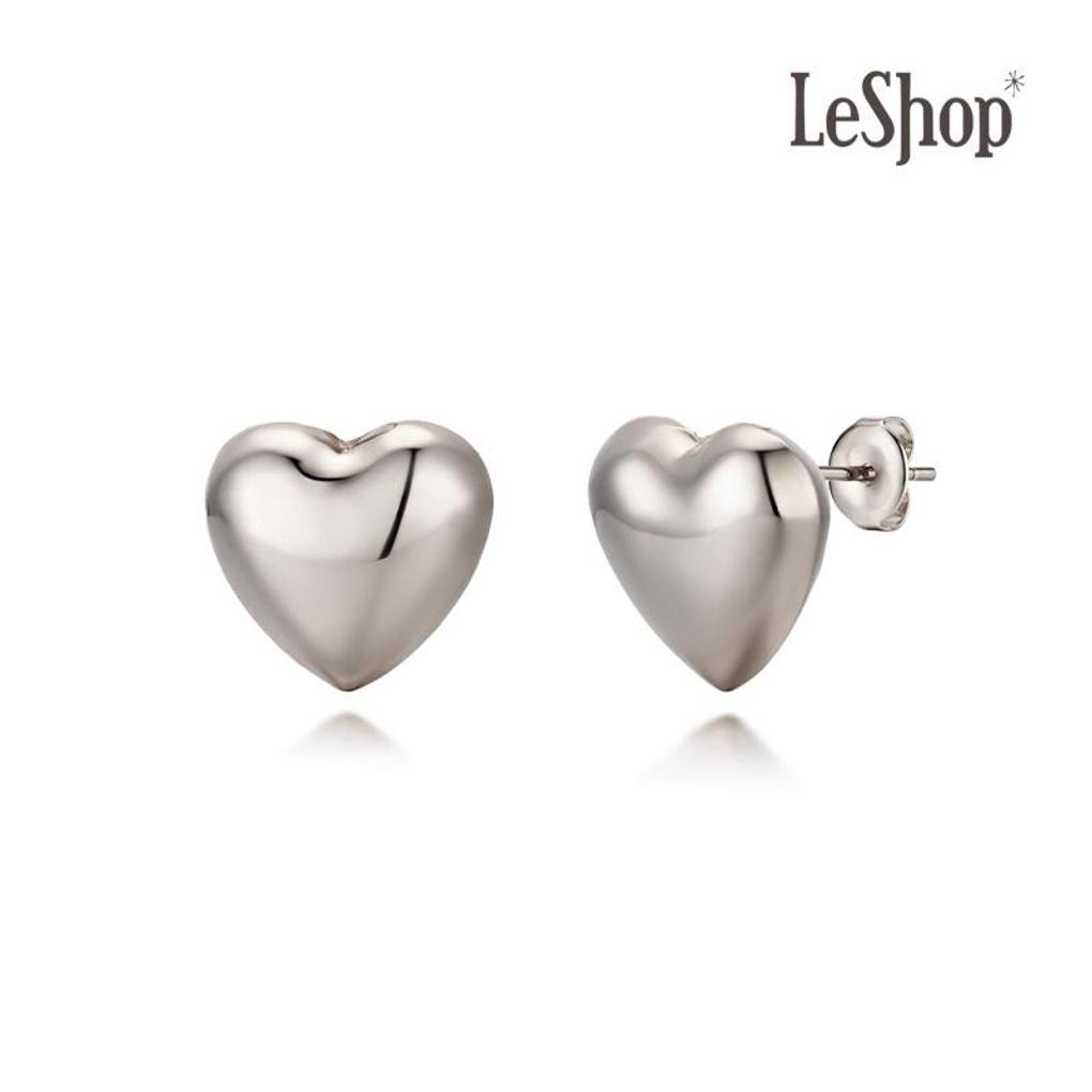 [LsSHOP] 14K Balloon Heart Pin Earrings (Gold Plated)_LJ4020BRE