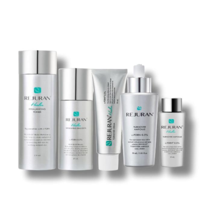 

Rejuran PDRN Відбілювання Регенерація Срібний Набір з 5 предметів (Тонер 120 мл + Емульсія 45 мл + Крем 50 мл + Ампула 30 мл + Міні-ампула 10 мл) Toner 120 ml + Emulsion 45 ml + Cream 50 ml + Ampo
