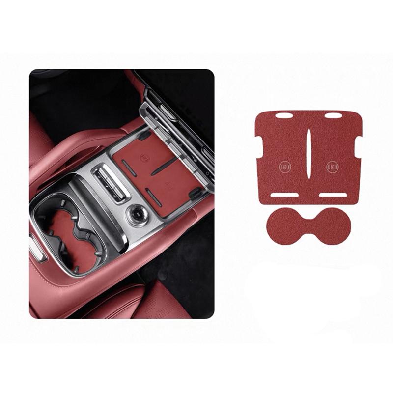 For Zeekr 8X 2026 Center Console Wireless Charging Suede Decor Sticker Anti-scratched Sticker Accessories
