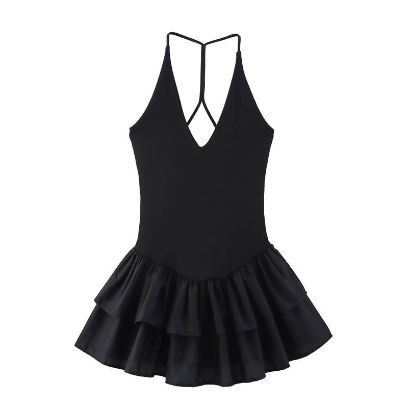 TAOP&ZA Jarní/Letní Dámské Sexy Patchworkové Halter šaty