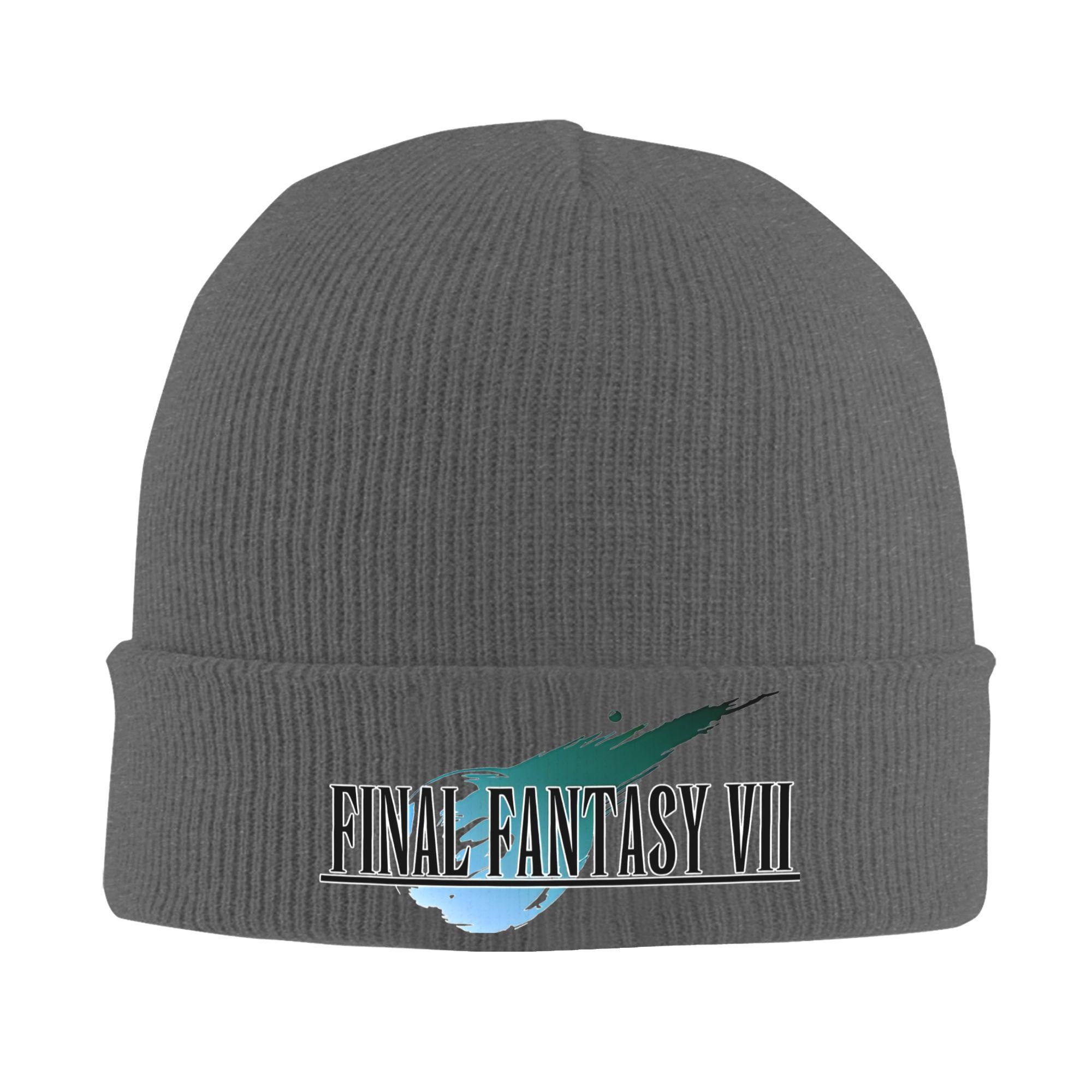 

Finals Fantasyed VII Logo Merch Winter Warm Rib Knit Cuffed Beanie For Women Unisex Knitted Caps Game Beanies Skullies One Size