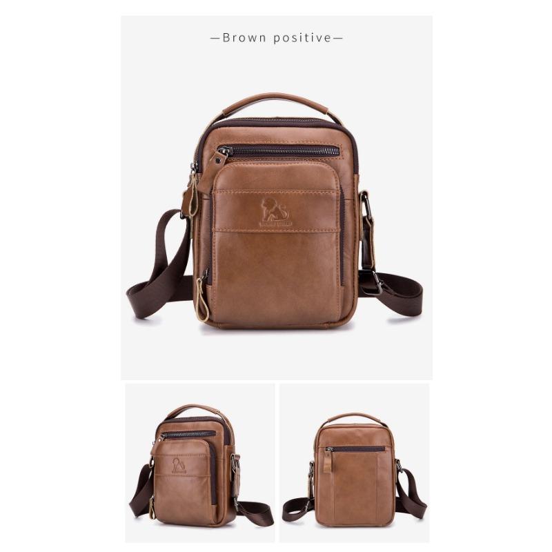 Genuine Leather Men Messenger Bag Male Small Man Fashion Crossbody Shoulder Bags Men's Travel New Handbags
