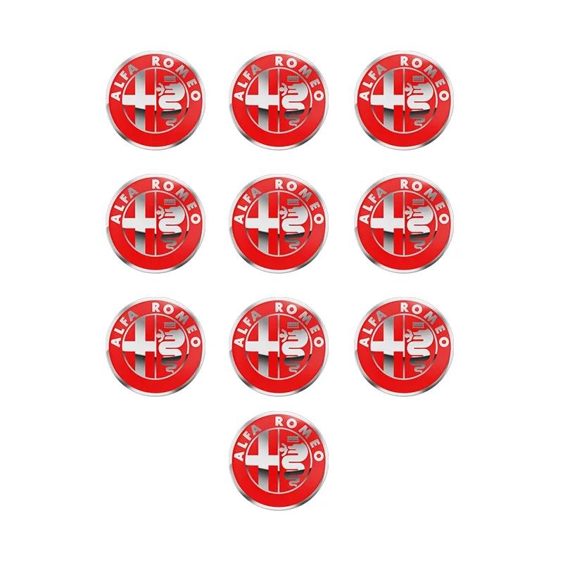 Car Stickers For Alfa Romeo 11mm 14mm Car Remote Key Sticker Aluminum Badge For Alfa Romeo 159 Sportwagon Giulietta Mito 147 156