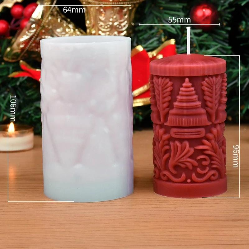 

Christmas Aromatherapy Candle Making Kit Cylinder Mold for Handmade Soy Wax Crafts Holiday DIY Gift Home Scented Decor