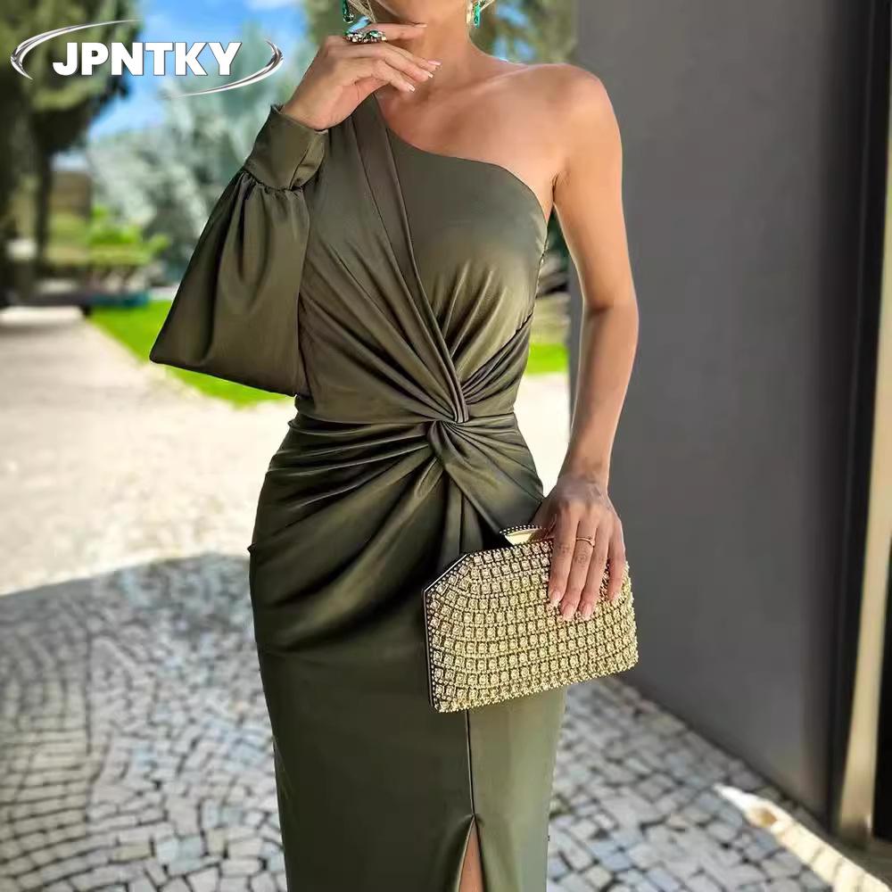 JPNTKY Abiti Casual da Donna Moda Estate Primavera Colore Unico Stampa