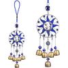 Crystal Blue Sun Moon Turkish Wind Chime Hanging Ornament Car Pendant Home Decor MOSAIC Technique Fashion Trend